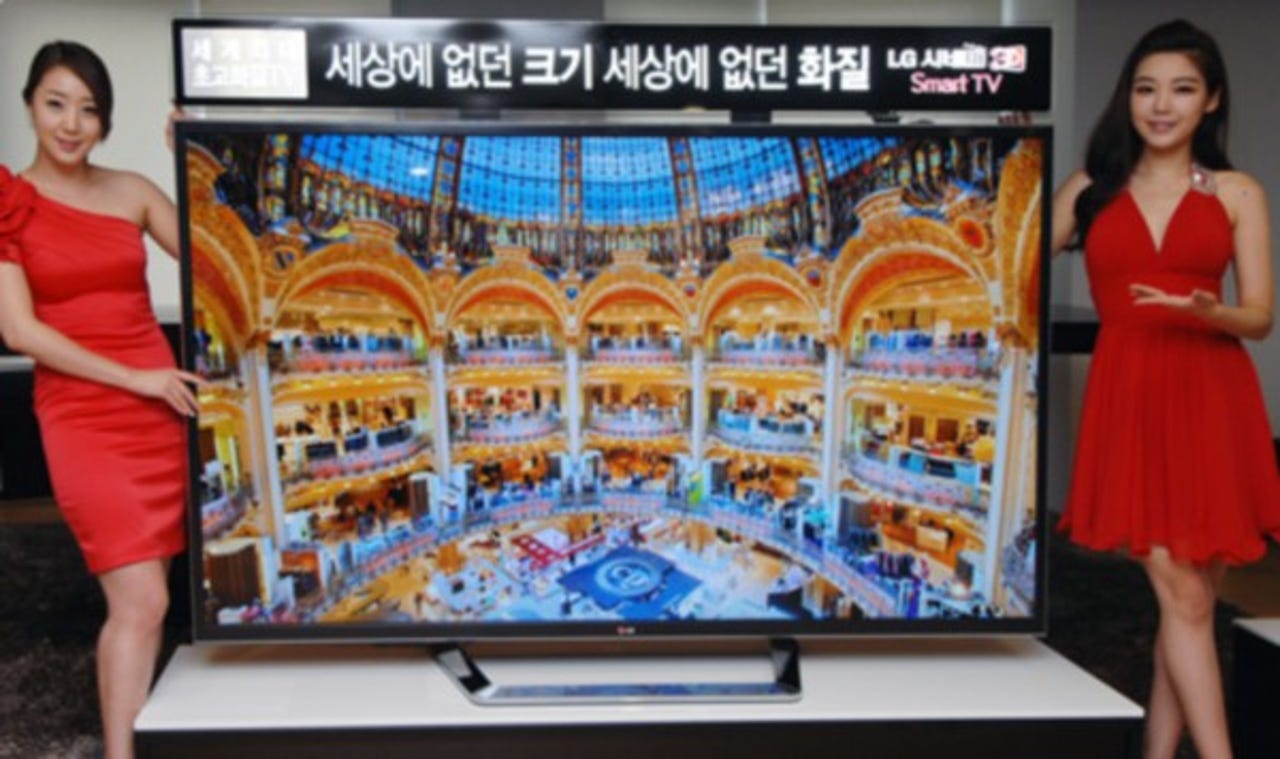 LG's new 3D television with Ultra HD resolution