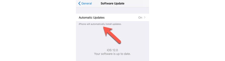 iOS 12 automatic update