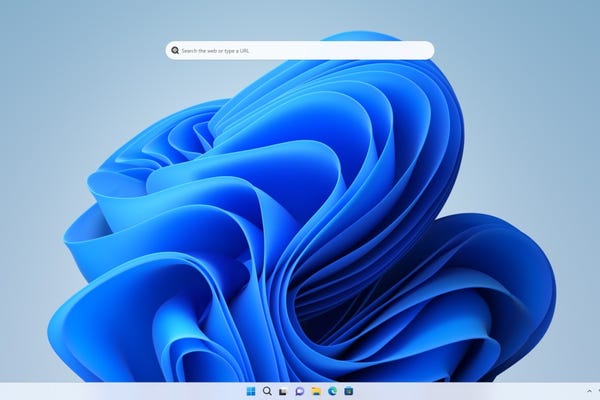 Microsoft puts a search box in the middle of the desktop