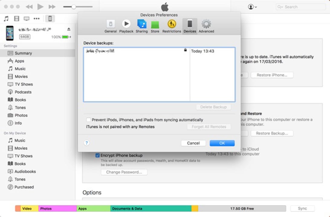 Create a secure, encrypted backup of your iPhone or iPad