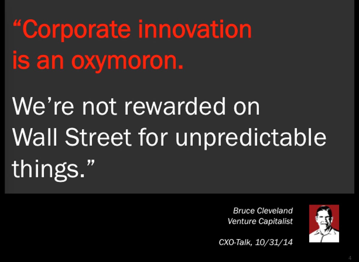 Bruce Cleveland on corporate innovation
