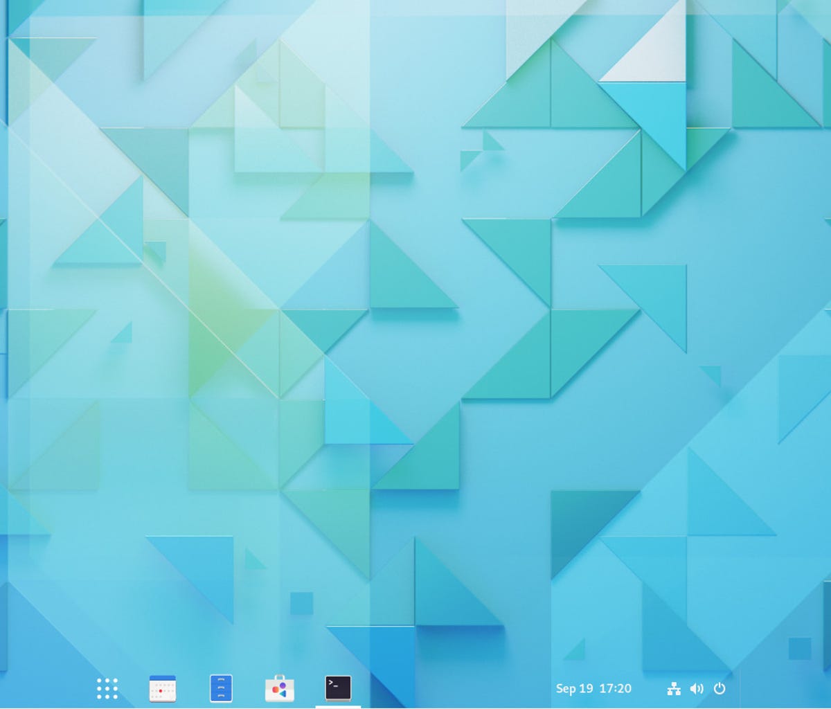 The Crystal Linux desktop.