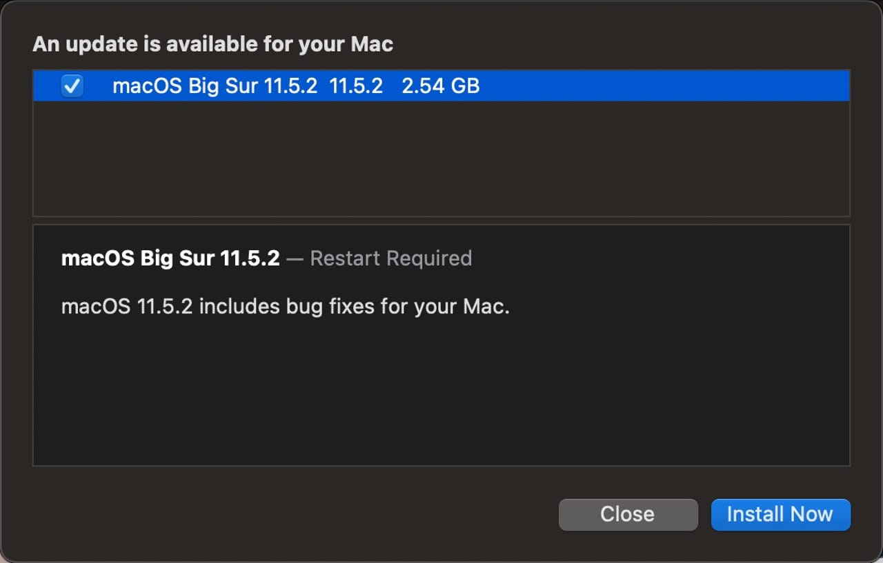 macOS Big Sur 11.5.2