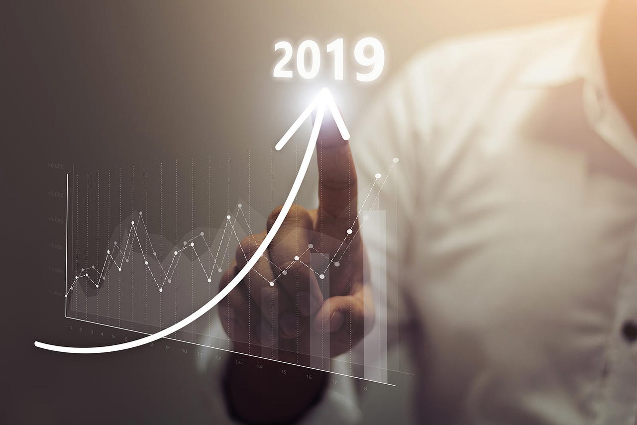 Business growth concept year 2019