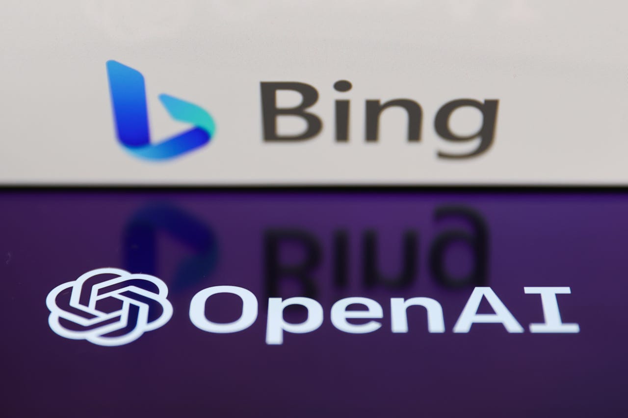 Bing and Open AI's logos