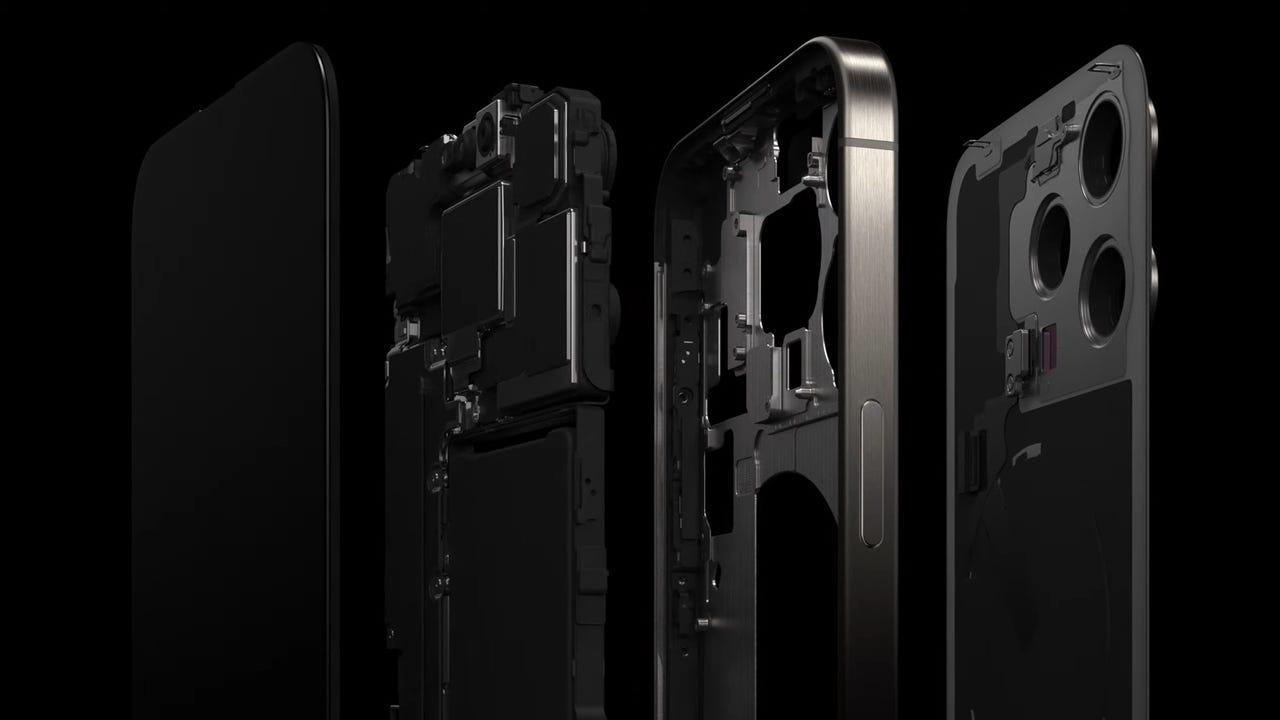 iPhone 15 Pro has a redesigned interior to make replacing the back glass easier.