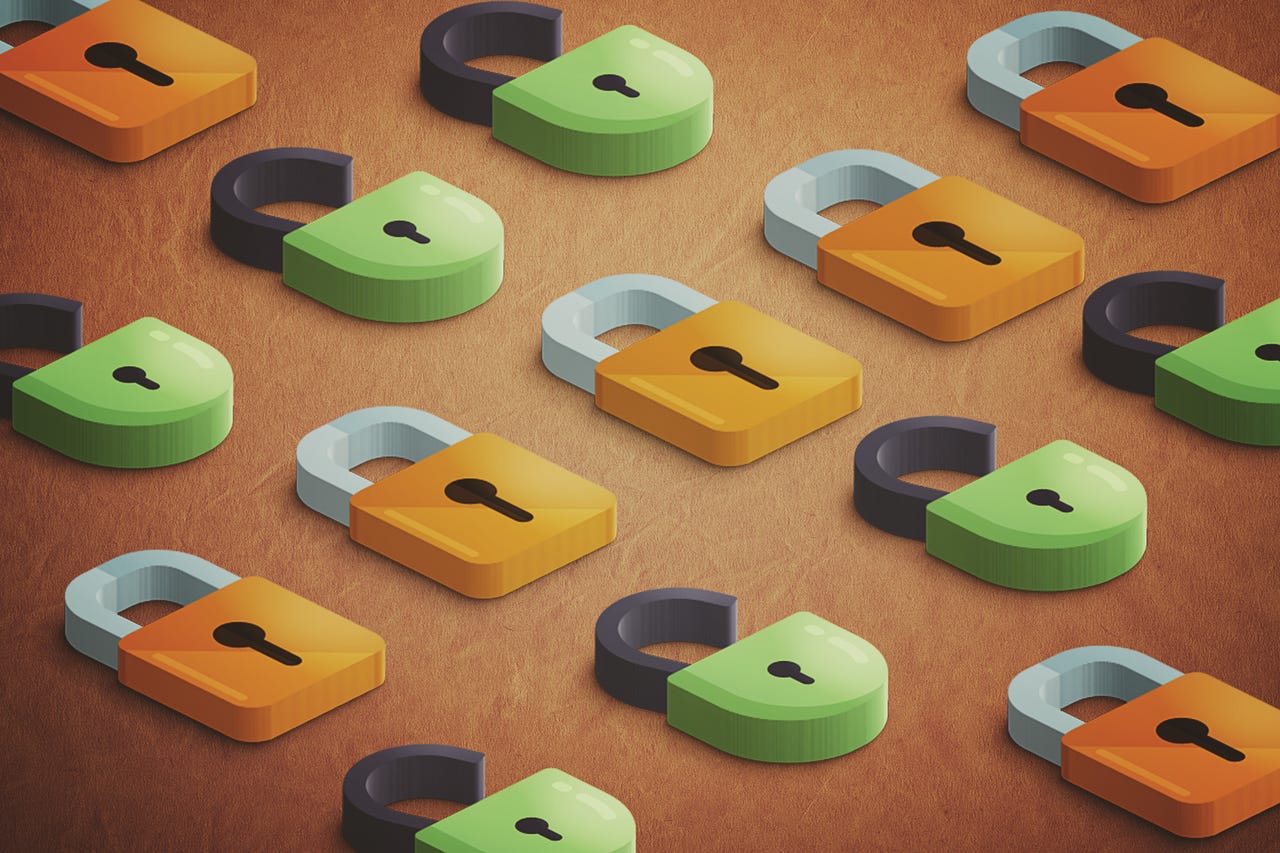 Rows of locks