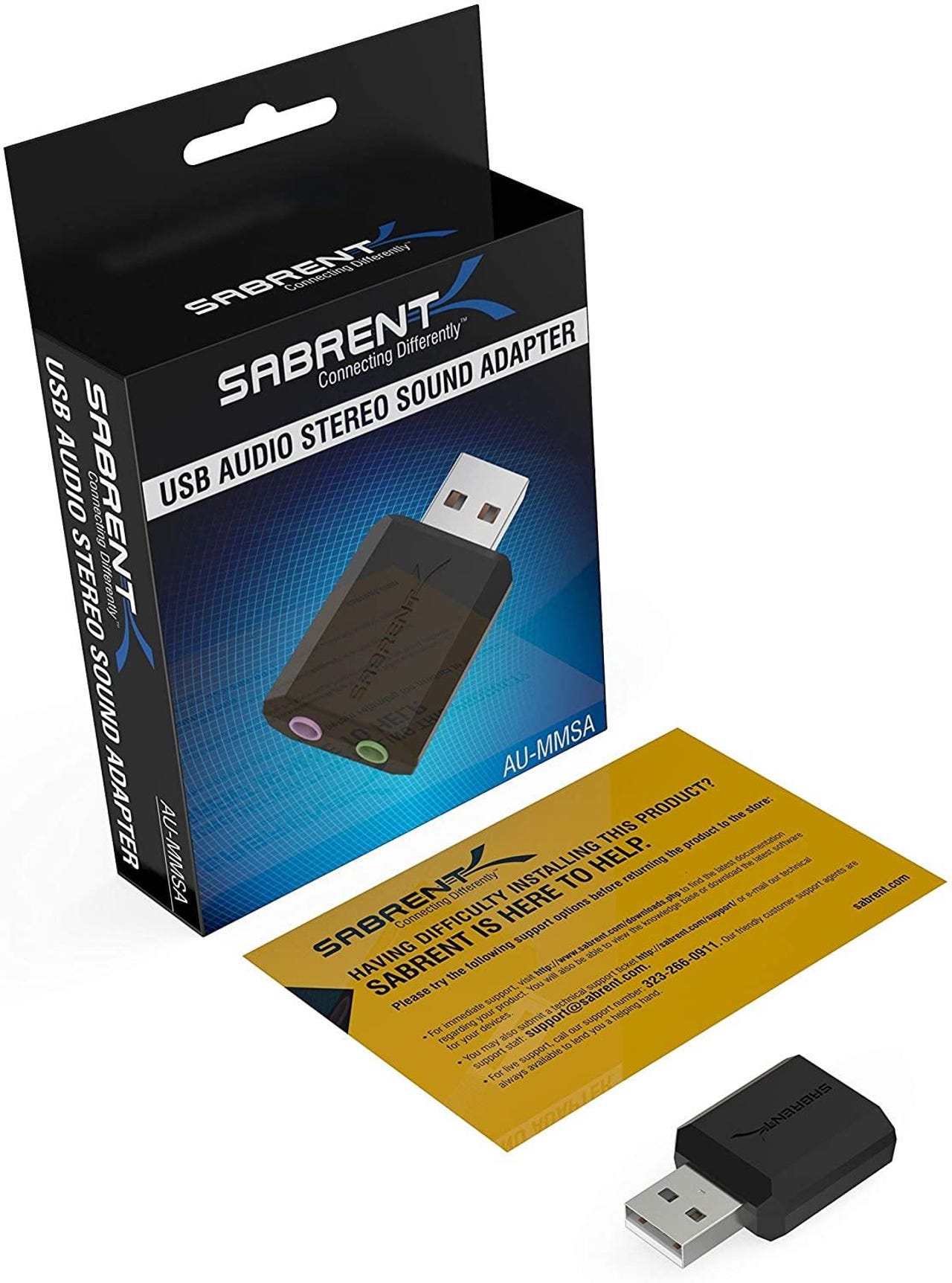 Sabrent USB-A External Stereo Sound Adapter