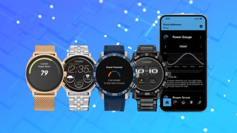 CZ Smart Watches on a blue background