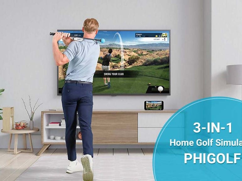 Play golf anytime, anywhere, in any weather with this $229 PhiGolf simulator thumbnail