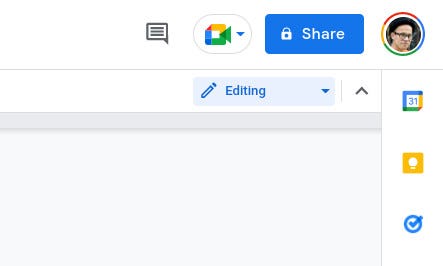 L'icone Google Tasks dans la barre latérale de Drive