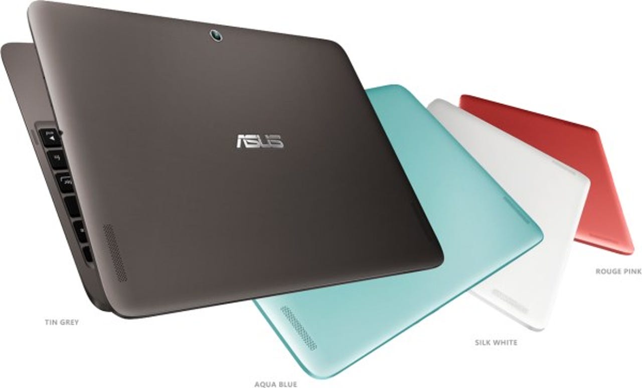 Asus T100HA laptops in four colours