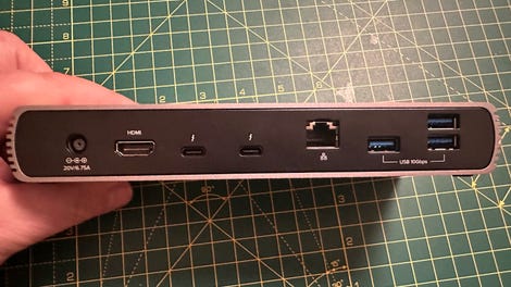 Plugable Thunderbolt 4/USB4 HDMI docking station.