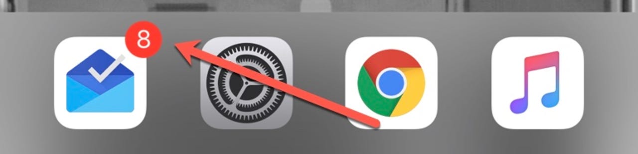 ​iOS badges are easy to spot if the icon is not in a folder