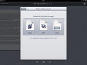 Image Gallery: Four Office applications running on the Apple iPad