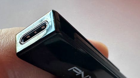 PNY Elite-X USB-C flash drive closeup