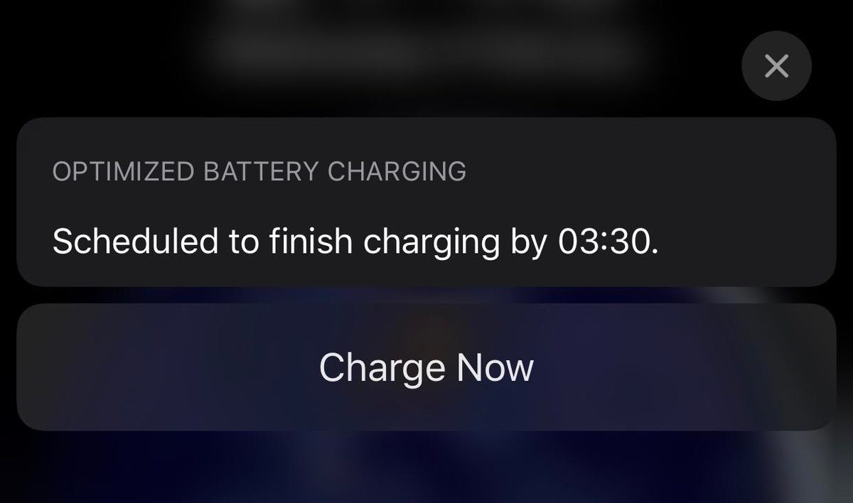 Optimized Battery Charging notification