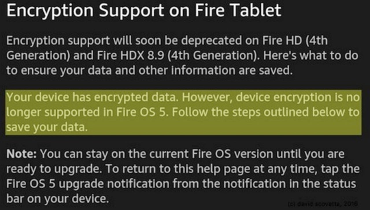 Amazon quietly drops encryption support from Fire tablets/phone