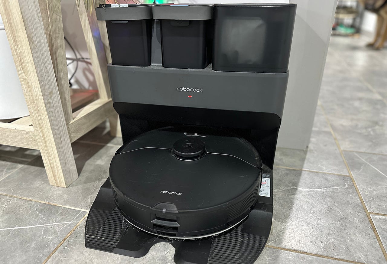 Roborock S7 Max Ultra in its docking station.