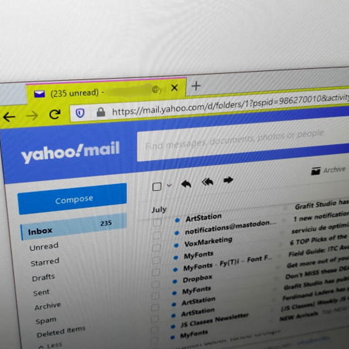 Yahoo email sign up free