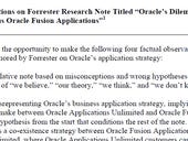 Oracle pans Forrester Fusion report, launches rebuttal
