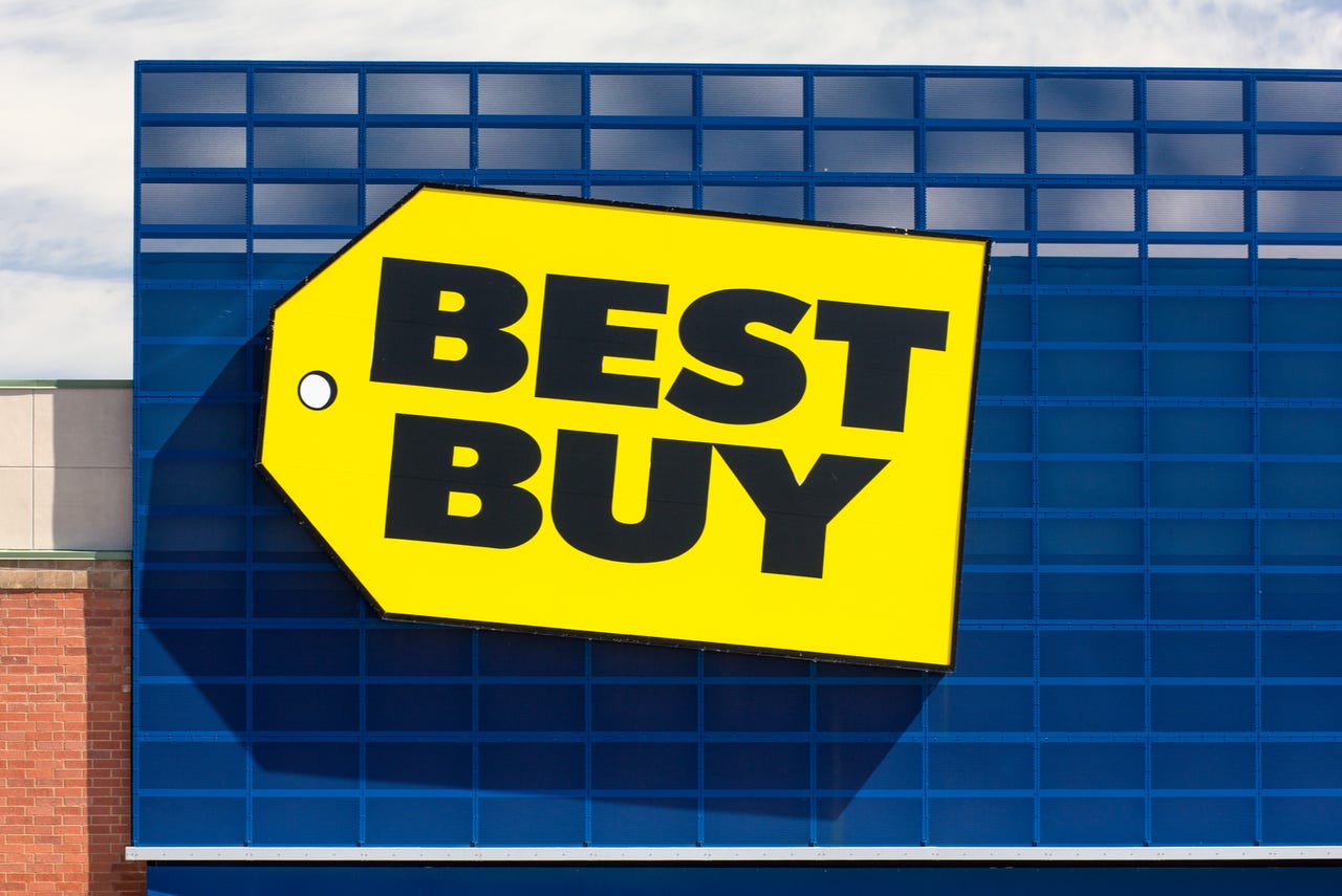 Best Buy logo closeup.