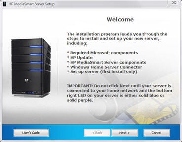 Setting up a MediaSmart home server doesnÂ’t require a keyboard, mouse, or monitor