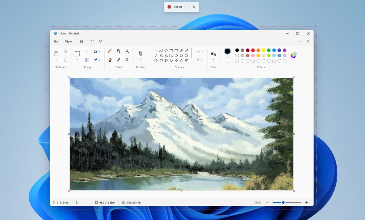 Windows 11 Snipping Tool: screen recorder