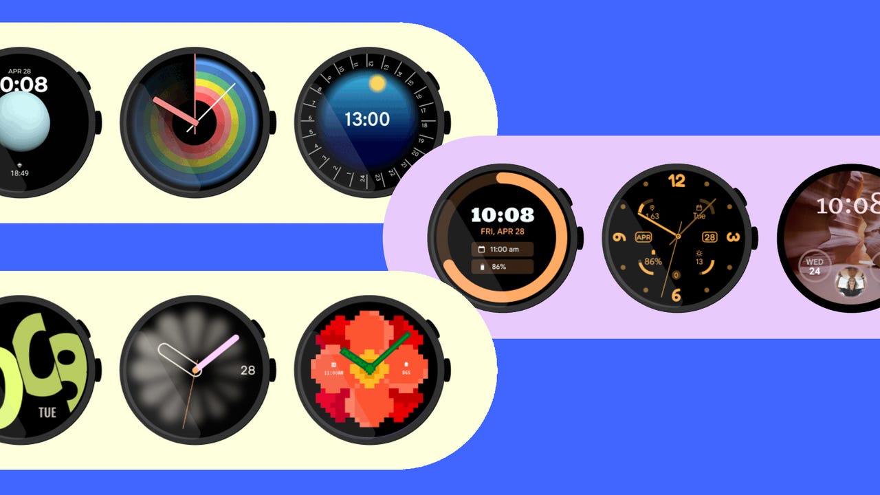 Wear OS new watch faces examples