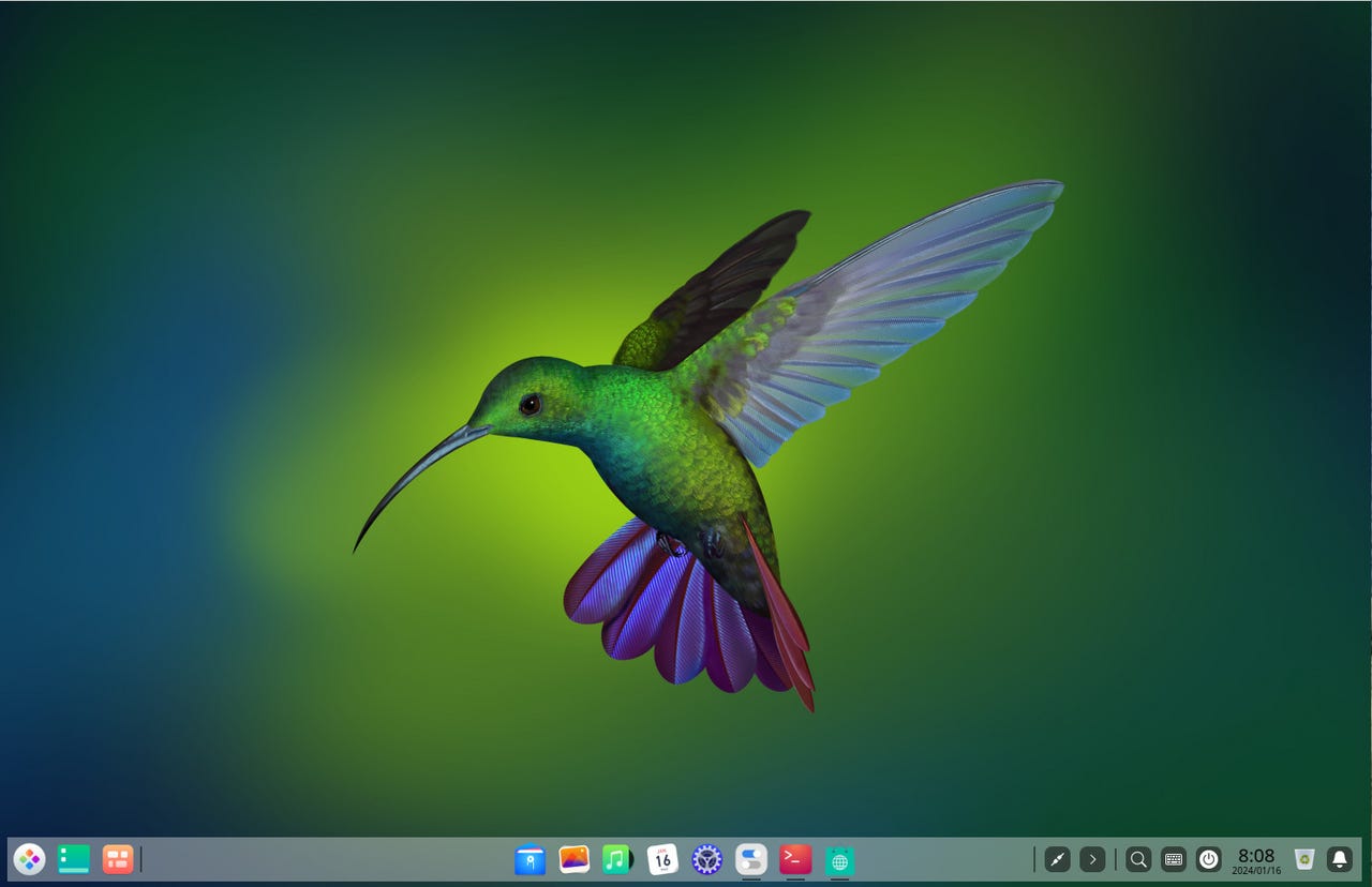 The blendOS Deepin desktop version.