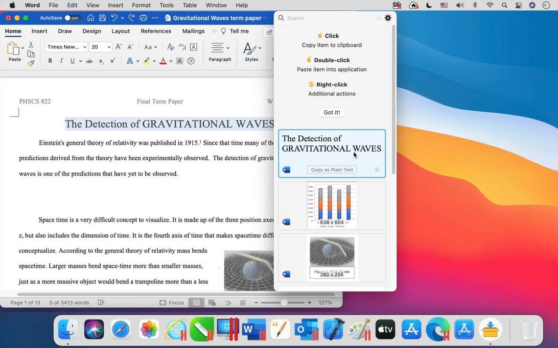 Parallels Toolbox for Mac: Clipboard History