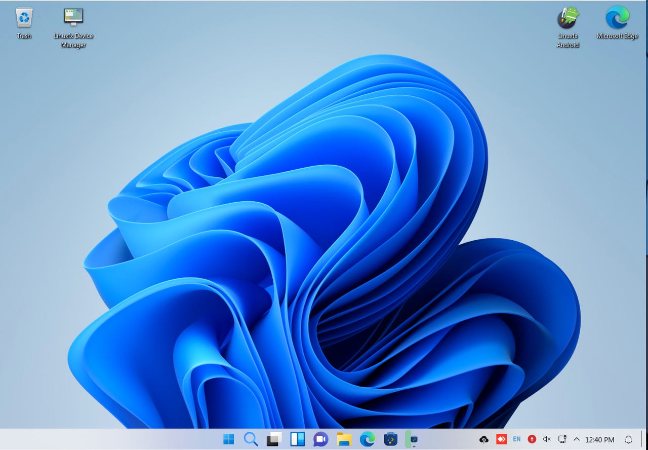 The default Windowsfx desktop.