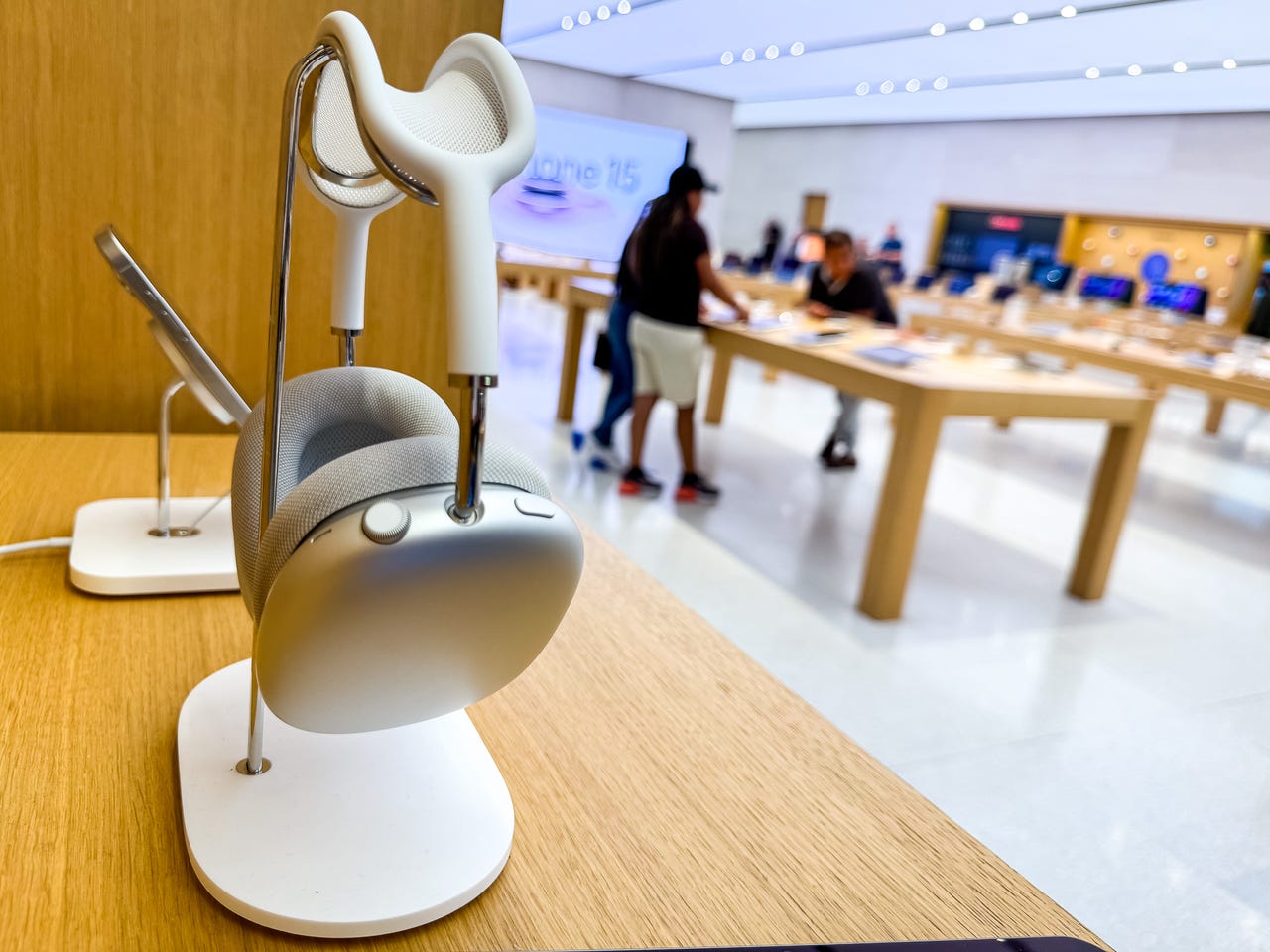 AirPods Max at an Apple Store, captured by iPhone 15 Pro Max