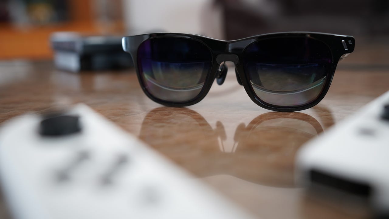 Viture XR Glasses on a table
