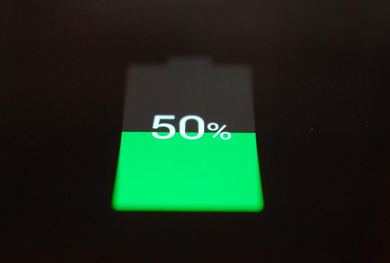 phone battery at 50%