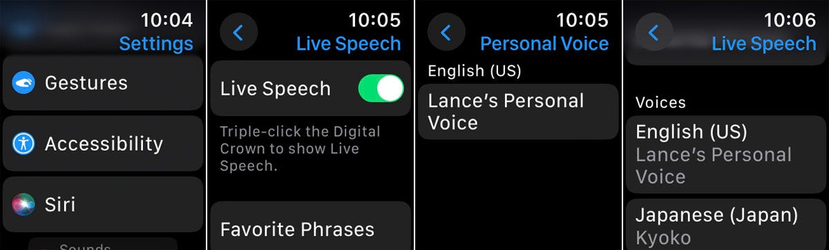 Set up your voice on an Apple Watch