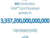 Intel to unveil next-gen Haswell in approx 3,337,200,000,000,000 nanoseconds