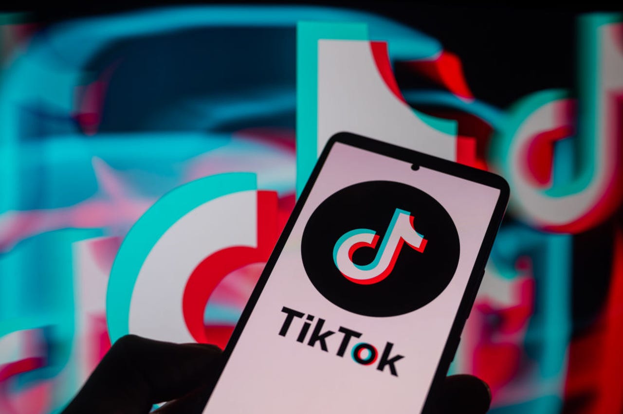 TikTok logo on the phone