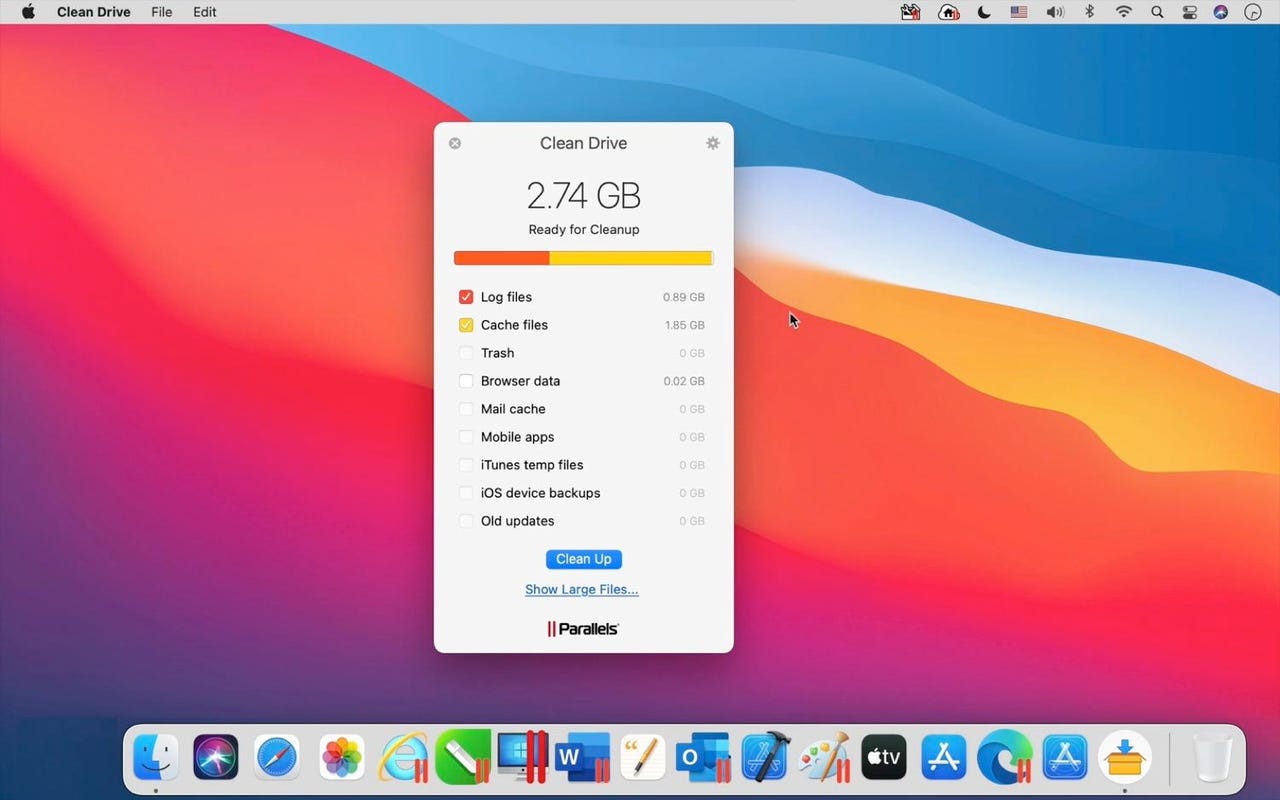 Parallels Toolbox for Mac: Clean Drive