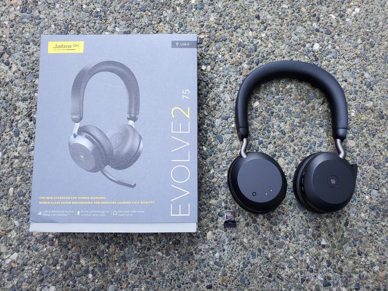 Jabra Evolve2 75 headset review: Optimized for hybrid work with ANC and 24  hour talk time | ZDNET