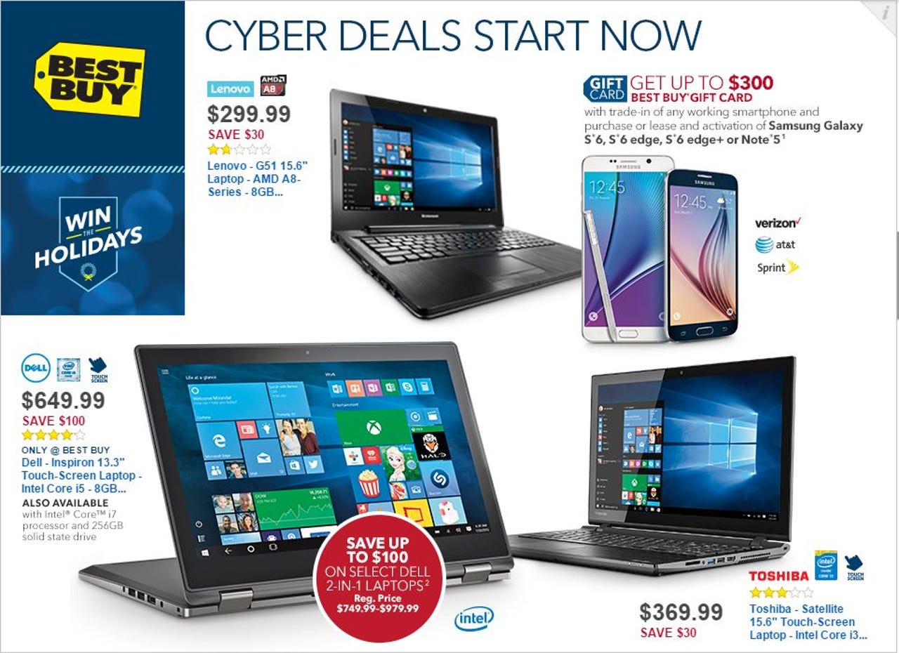 Best Buy Cyber Monday 2015 deals on laptops, tablets, desktops | ZDNET