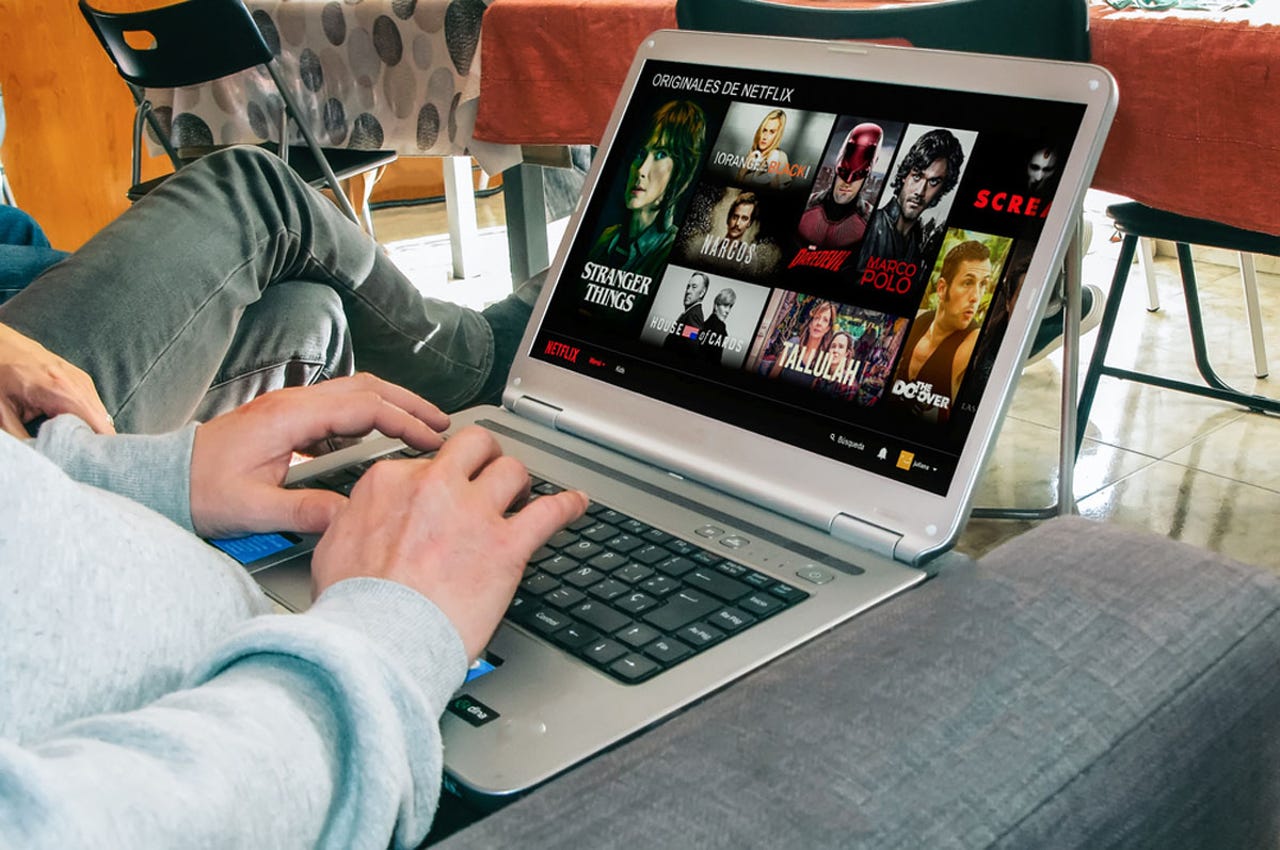 Netflix on laptop
