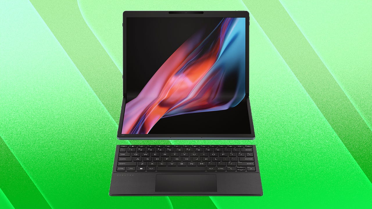 HP Spectre Foldable in a green background