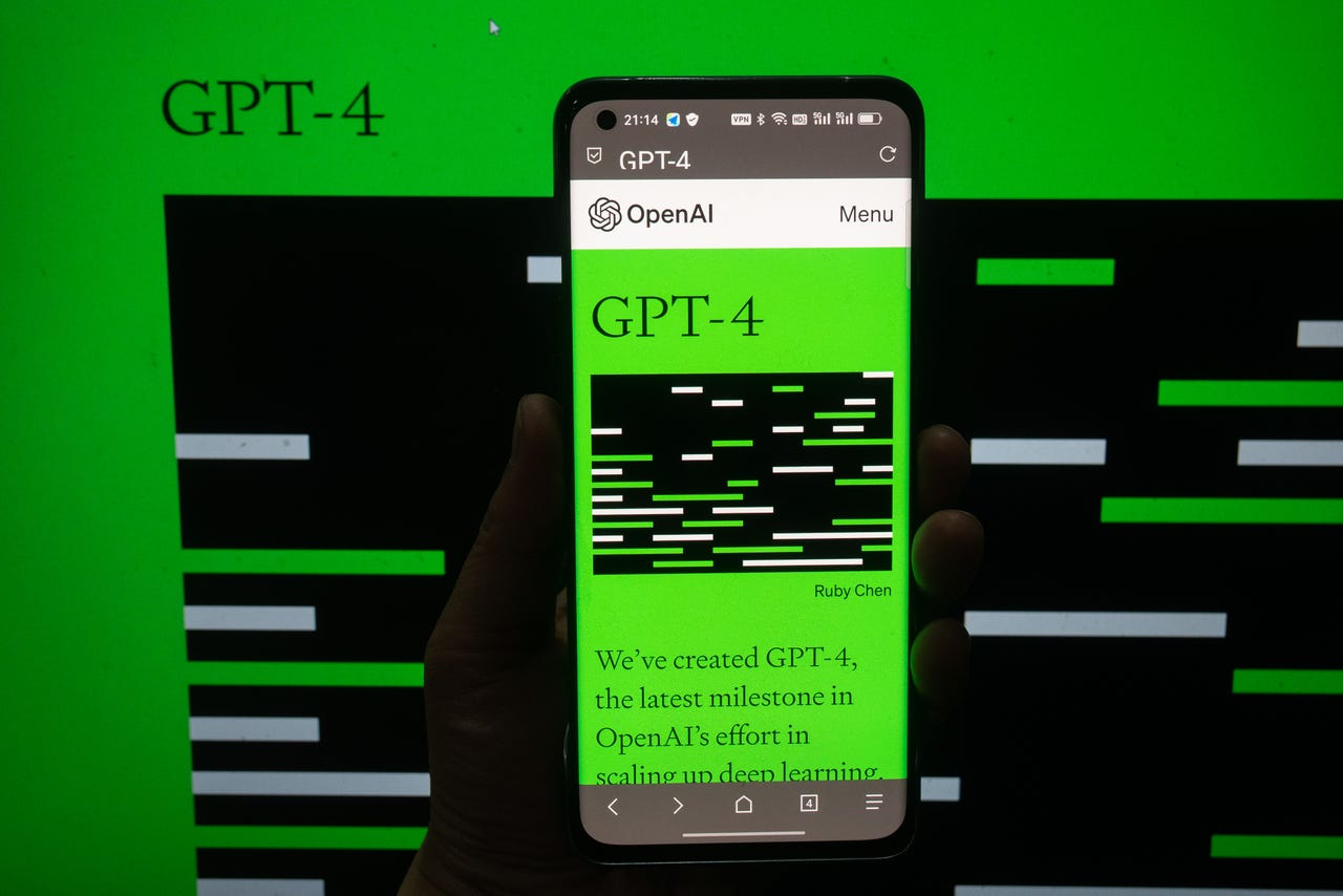 GPT-4 on a desktop and a phone
