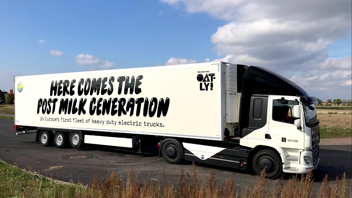 Oatly goes electrical with new milk vans