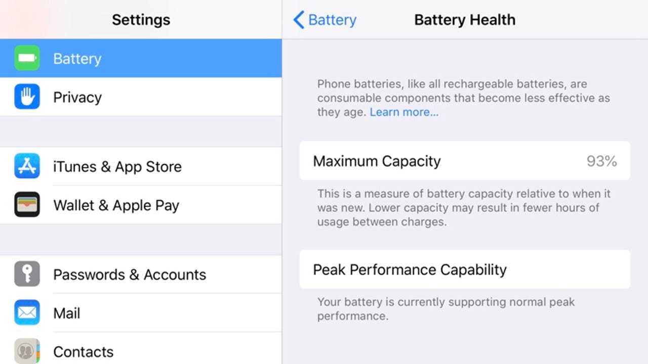 Check out Battery Health