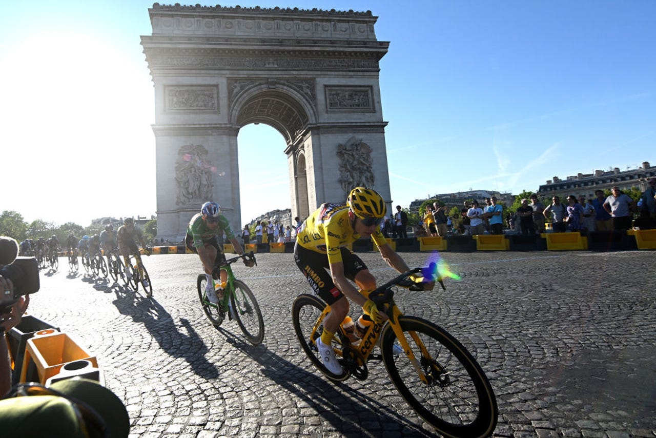 Bikers racing at the Tour de France