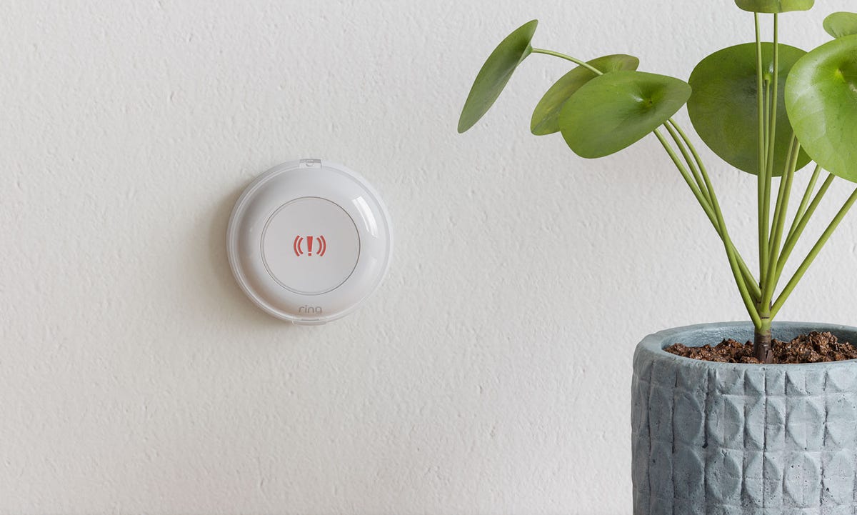 The Ring Alarm Panic Button on the wall