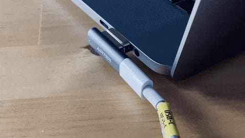 20-pin USB-C magnetic adapter in action