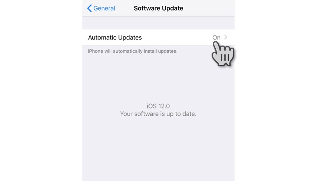 Turn on automatic iOS updates